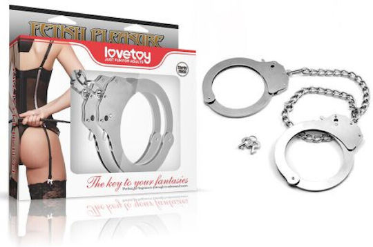 Lovetoy Pleasure Metal Leg Cuffs Χειροπέδες σε Ασημί Χρώμα