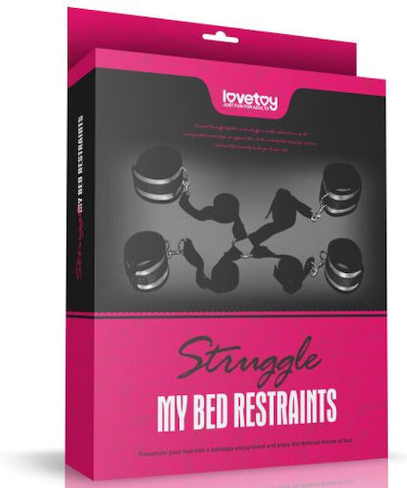 Lovetoy Struggle My Bed Restraints Σετ για Δέσιμο στο Κρεβάτι Black