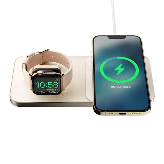 Nomad Φορτιστής Magsafe με Θύρα USB-C 15W Χρυσός (NM01175285)
