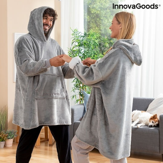 InnovaGoods Swug Κουβέρτα με Μανίκια 120x160εκ. Γκρι InnovaGoods Swug Κουβέρτα με Μανίκια 120x160εκ. Γκρι
