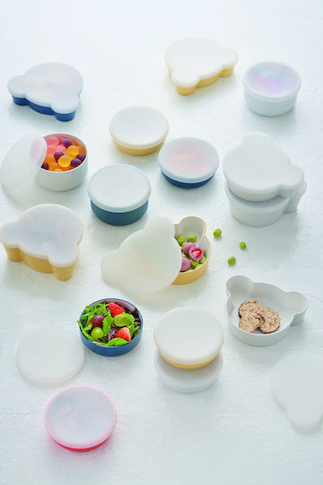 Bento Βox Kids' Food Container made of Silicone Yellow