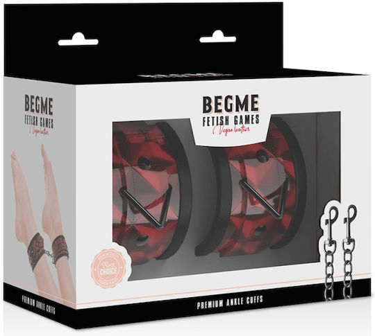 Dream Love BegMe Red Edition Vegan Ankle Cuffs Χειροπέδες σε Κόκκινο Χρώμα