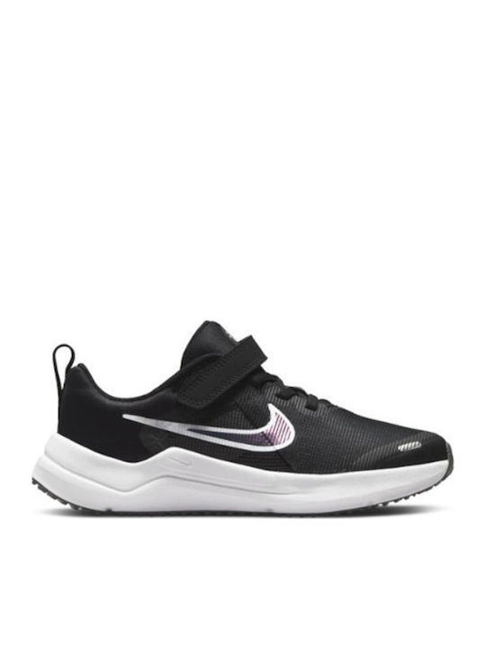 Downshifter Downshifter 12 Kids Sports Shoes Running with Hoop & Loop Closure Black / Dark Smoke Grey / White