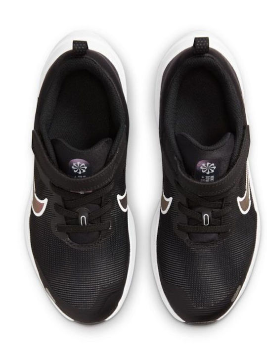 Downshifter Downshifter 12 Kids Sports Shoes Running with Hoop & Loop Closure Black / Dark Smoke Grey / White