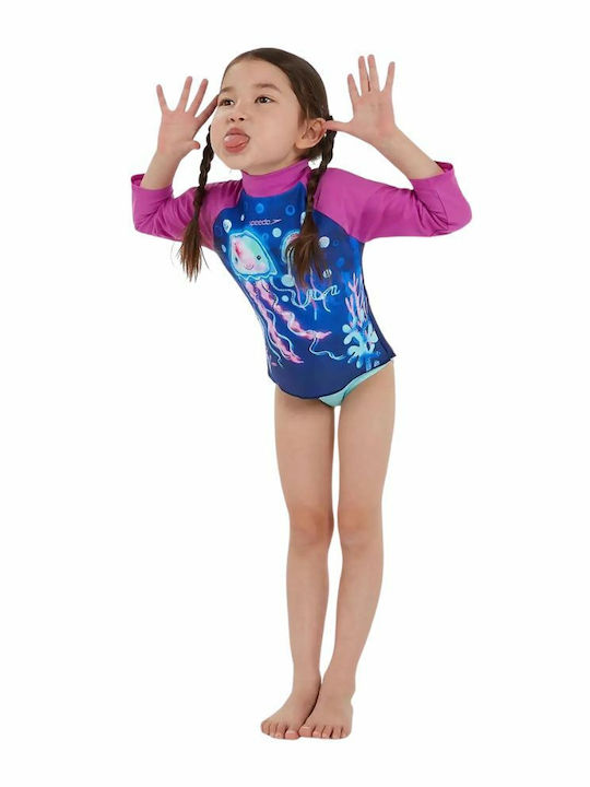 Speedo Детски Бански Блуза Фуксия