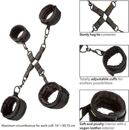 Calexotics Boundless Hog Tie Σετ για Δέσιμο Άκρων σε Μαύρο Χρώμα
