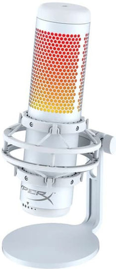 k908 HyperX QUADCAST S ホワイト HyperX QuadCast S Wired Multi Pattern USB Electret Condenser