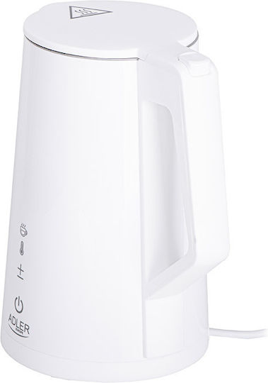 Adler white Βραστήρας 1.7lt 2200W Λευκός