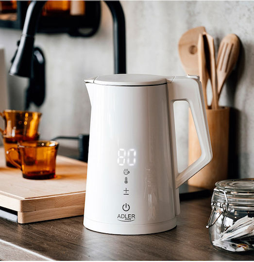 Adler white Βραστήρας 1.7lt 2200W Λευκός