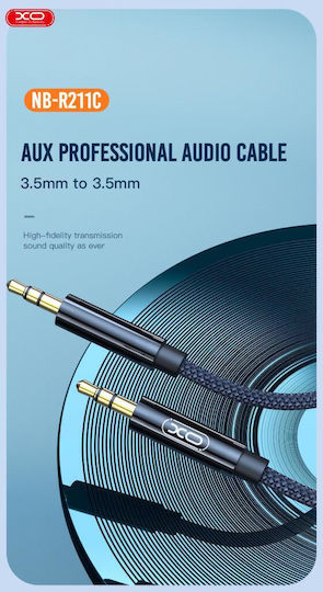 XO 3,5mm Klinkenkabel mit 3,5mm Stecker Weiß 1m