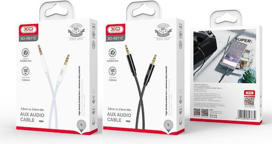 XO 3.5mm male - 3.5mm male Cable White 1m