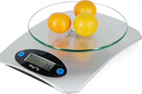 Newest KE-5 Ψηφιακή Ζυγαριά Κουζίνας έως 5kg Ασημί