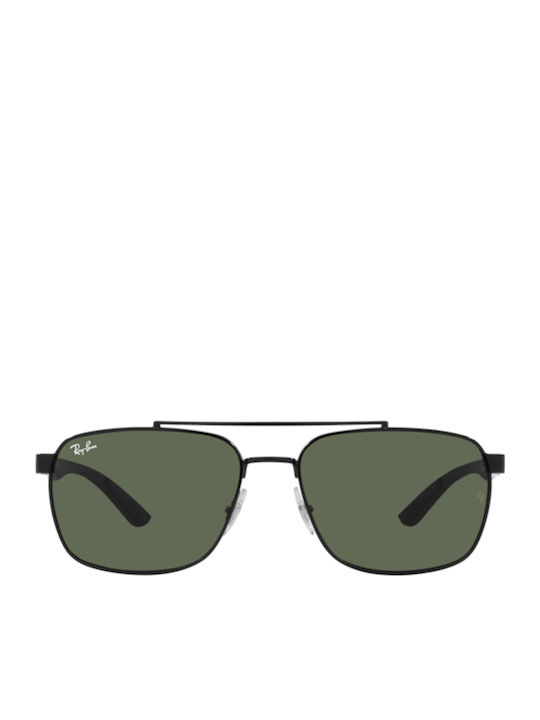 Ray Ban Унисекс Слънчеви Очила с Черна Метална Рамка и Зелени Стъкла RB3701 002/71