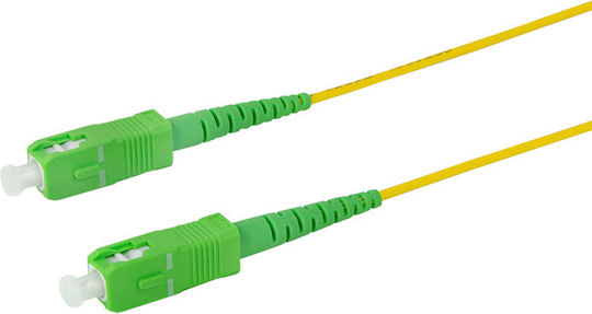 LogiLink Καλώδιο Οπτικής Ίνας SC/APC-SC/APC 5m Κίτρινο