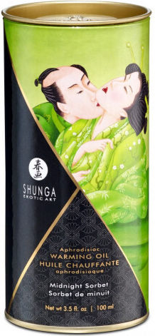 Shunga Aphrodisiac Warming Massage Oil with Scent Midnight Sorbet 100ml