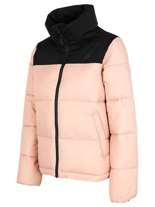 Women's for Hiking Short Puffer Jacket for Winter Coral