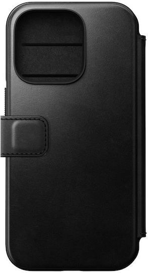 Nomad Rugged Folio Book Δερμάτινο Μαύρο (iPhone 14 Pro)