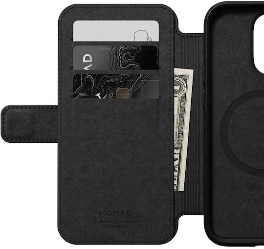 Nomad Rugged Folio Book Δερμάτινο Μαύρο (iPhone 14 Pro)