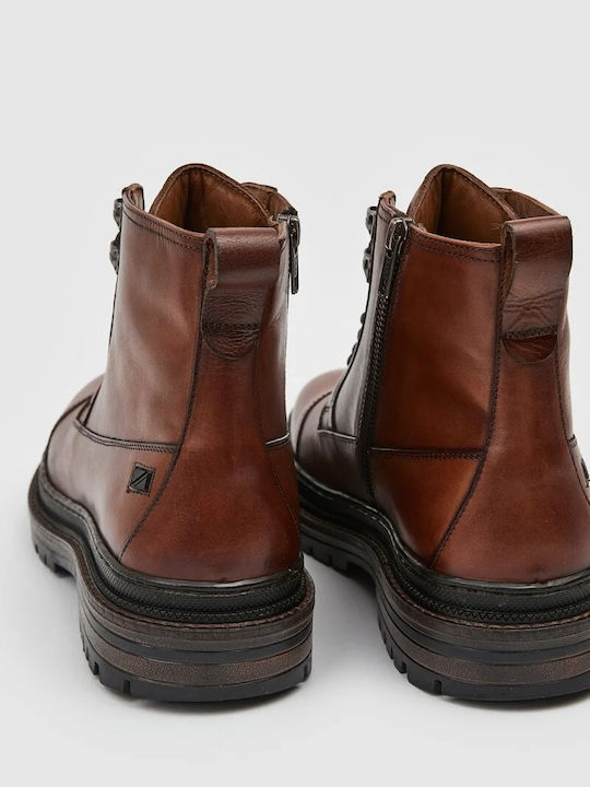Martin Street Leather Brown Boots