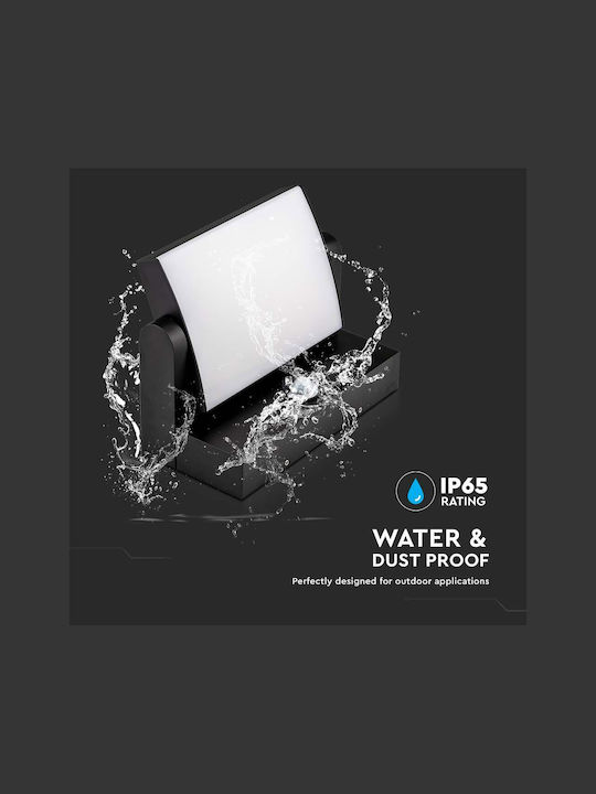 V-TAC Wall-Mounted Outdoor Ceiling Lamp LED IP65 17W with Warm White Light 21.2x16.5x10cm