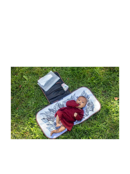 DockAtot Portable Changing Pad made of Fabric Green for Bed 32.4x25.5cm