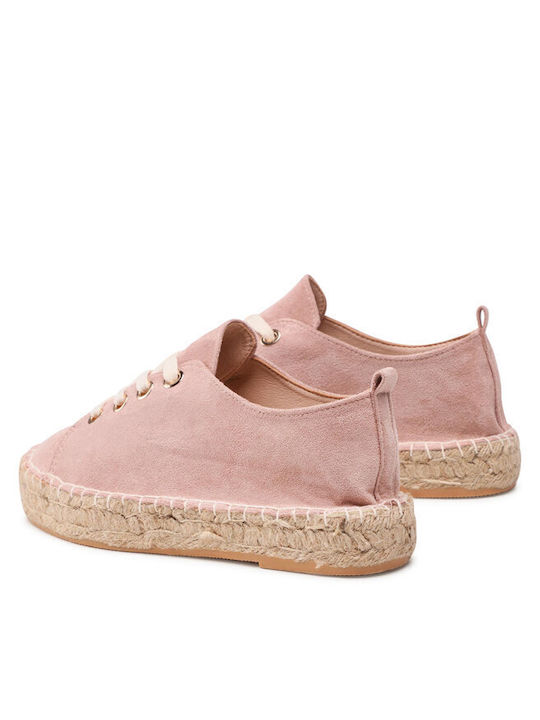 Wildleder Damen Espadrilles in Rosa Farbe