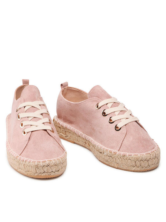 Wildleder Damen Espadrilles in Rosa Farbe