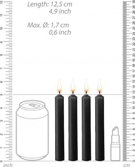 Shots Ouch! Parafin Teasing Wax Candles 4-pack Κερί για Μασάζ 4τμχ