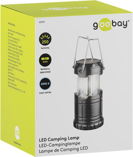 Goobay Lanternă LED Reîncărcabilă Pentru Camping Cu Lanternă 250 Lumen 3W