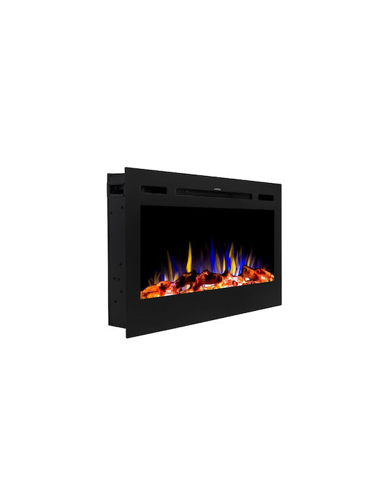 Hitense London ”Luxury Edition” Wall Mounted Electric Fireplace 1600W 91.5x54.5cm Black