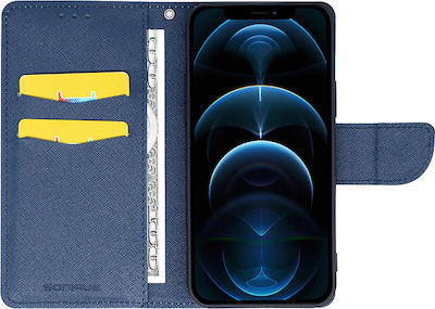 Sonique Trend Synthetic Leather Wallet Ciel / Dark Blue (iPhone 8/7 Plus)