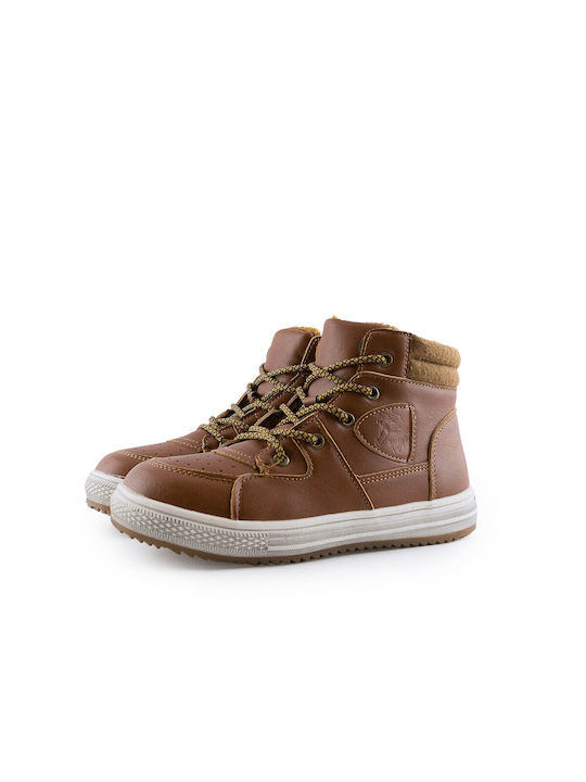 Love4shoes Kids Sneakers High Brown