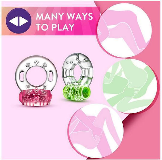 Blush Arouser Vibrating C Ring Pink