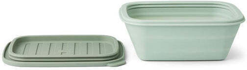 Liewood Franklin Cutie De Prânz Pentru Copii Din Plastic Franklin Dusty Mint Faune Verde Mix