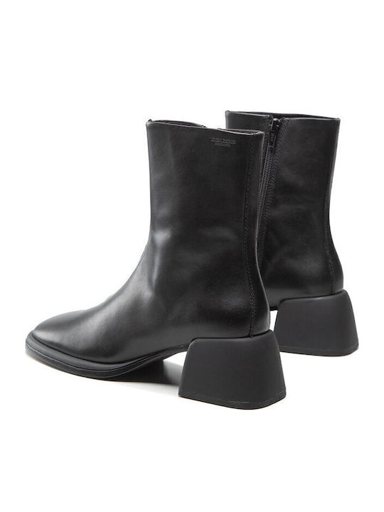 Ansie Leather Women's Ankle Boots Black