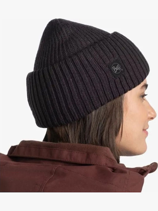 Rutger Beanie Masculin Căciulă cu Tricotaj Rib în culoarea Negru