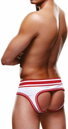 Prowler Jockstrap Sexy pentru bărbați Deschise Slipuri White / Red