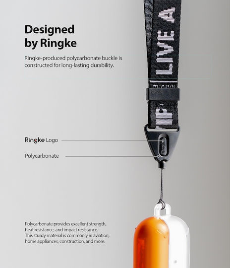 Ringke Neck Strap for Mobile Black