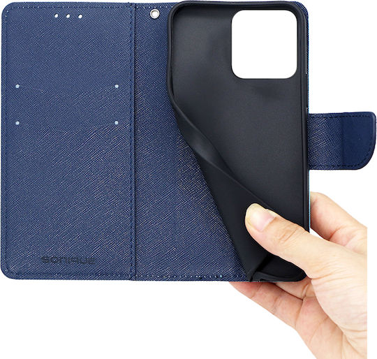 Sonique Trend Wallet Δερματίνης Κόκκινο / Σκούρο Μπλε (Redmi 10C)