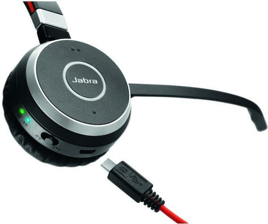 Jabra Jabra Evolve 65 SE UC Drahtlos Auf dem Ohr Multimedia-Headsets mit Mikrofon und Verbindung Bluetooth in Schwarz Farbe