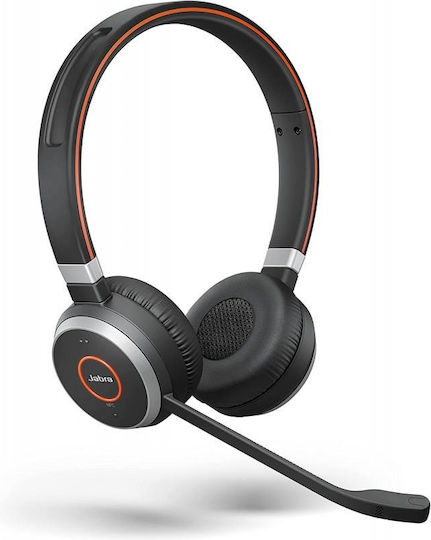 Jabra Evolve 65 SE MS Duo Безжични На ушите Мултимедийни слушалки с микрофон и връзка Bluetooth в Черен цвят