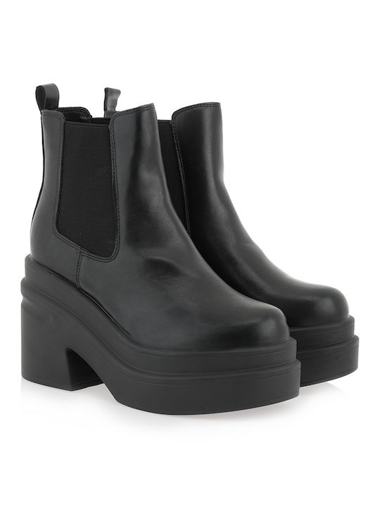 Exe Women's Chelsea Boots with High Heel Black