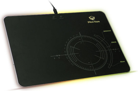 Meetion MT-P010 Gaming Mouse Pad Medium (360mm) με RGB Φωτισμό μέσω USB Μαύρο 17.007.0011