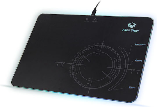 Meetion MT-P010 Gaming Mouse Pad Medium (360mm) με RGB Φωτισμό μέσω USB Μαύρο 17.007.0011