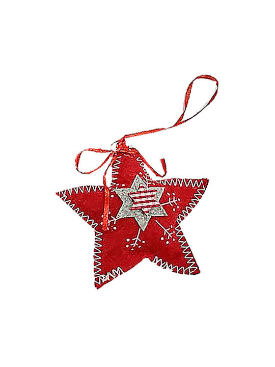 XMASfest Christmas Felt Ornament Red 11x11cm 3pcs