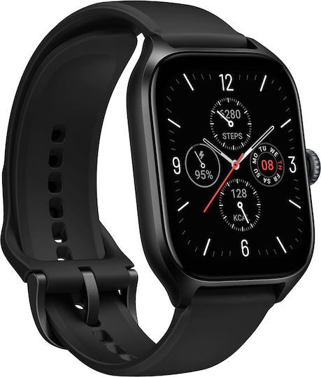 Amazfit GTS 4 Aluminium 43mm Wasserdicht Smartwatch mit Pulsmesser (Infinite Black)