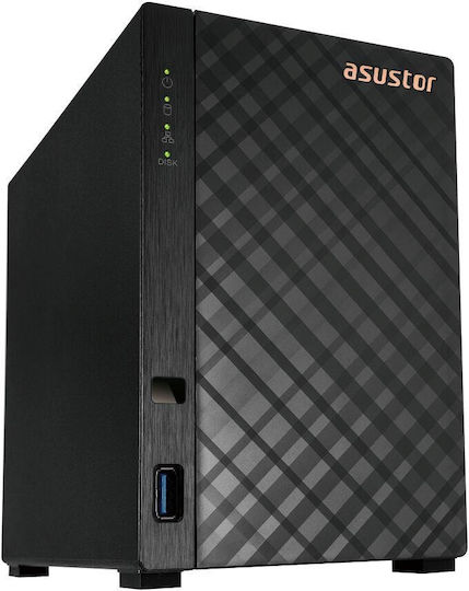 Asustor Drivestor 2 (AS1102T) NAS Turm mit 2 Steckplätzen für HDD