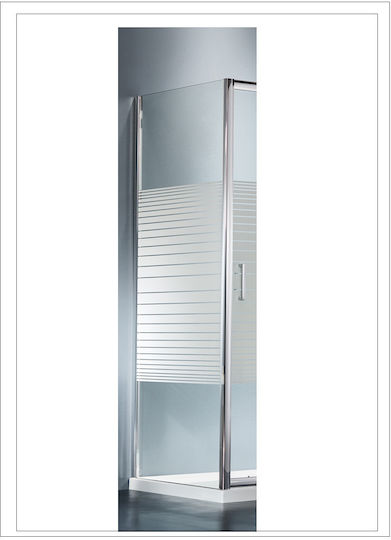 Starlet Slider Фиксирана страна Душ 87-89x180см Ивици Chrome
