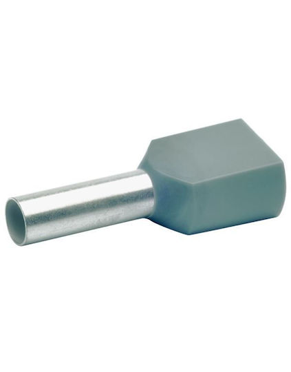 SAS Insulated Wire Ferrule Terminal 2.5mm² Gray 100pcs AK-AK-076