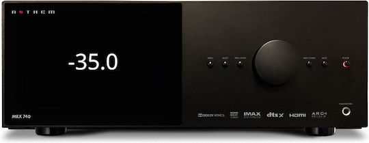 Anthem MRX-740 Радиоусилвател Home Cinema 4K/8K 11.2 Канала 140W/8Ω 170W/6Ω с HDR и Dolby Atmos Черен